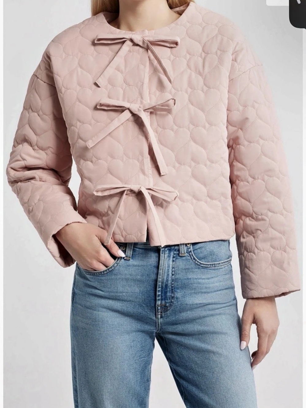 All in Favor Quilted Heart Jacket - Picture 7 of 7
